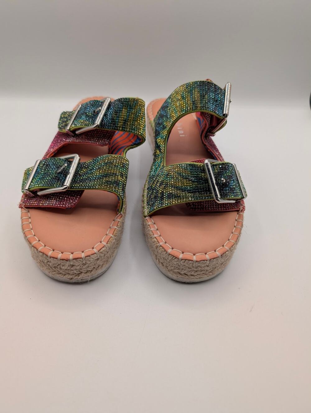 Gianni Bini | Tyyla Rainbow Banded Platforms | 10M